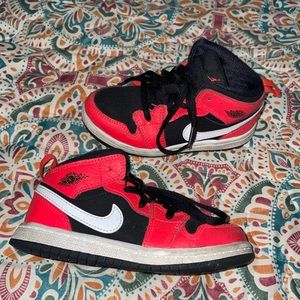 Neon Red Toddler Jordan Sneakers